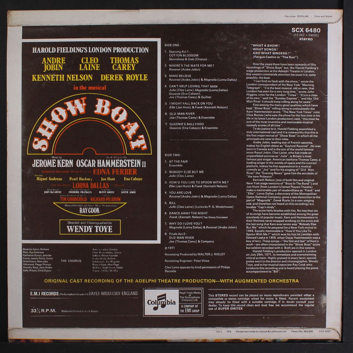 show boat by ORIGINAL LONDON CAST