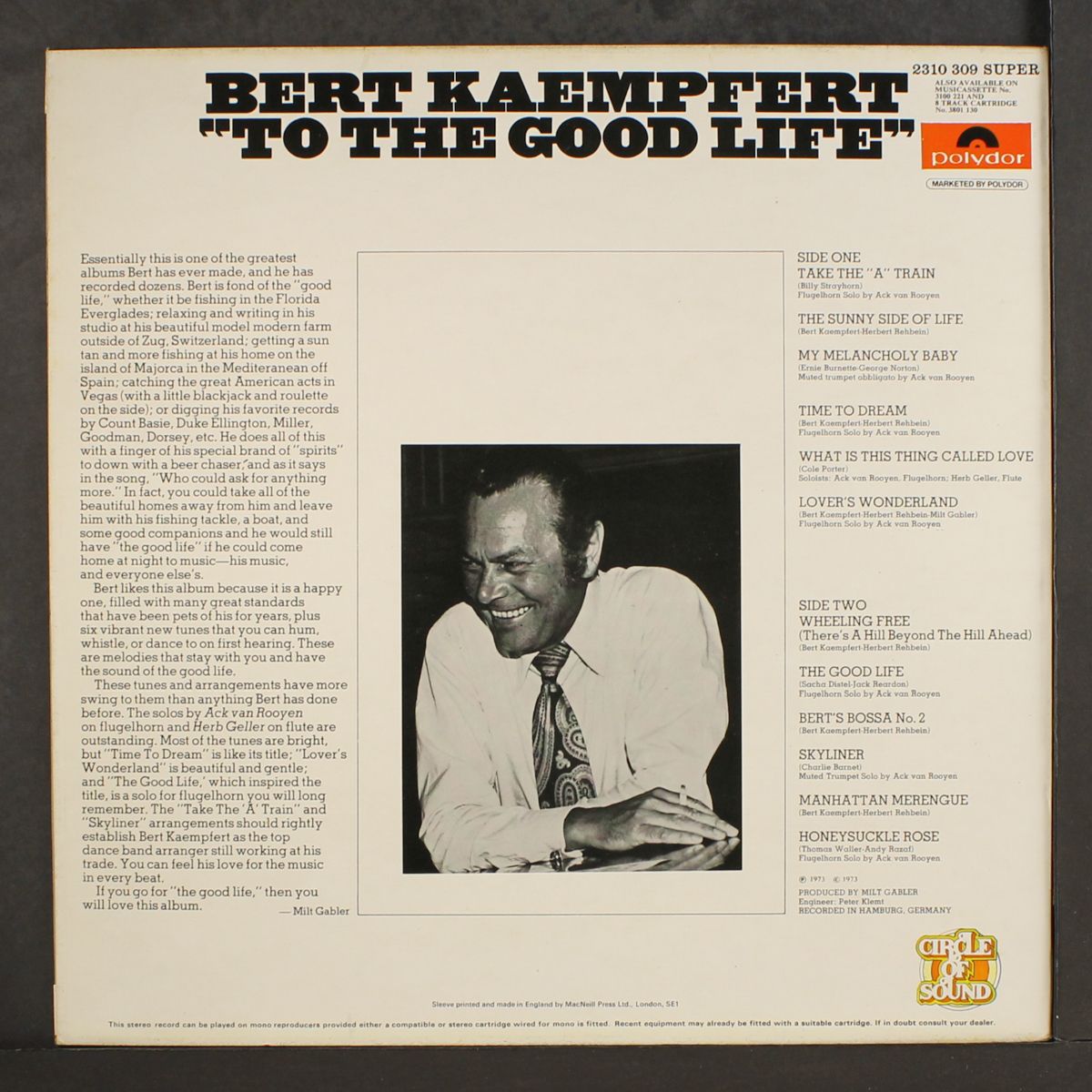to the good life by BERT KAEMPFERT