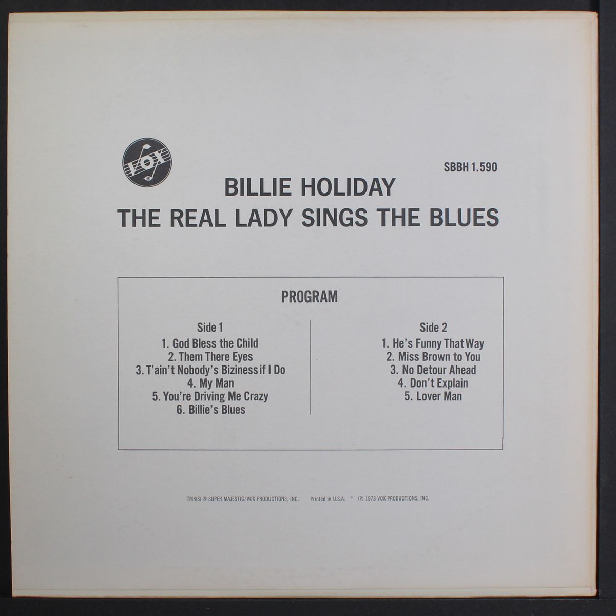 the real lady sings the blues by BILLIE HOLIDAY