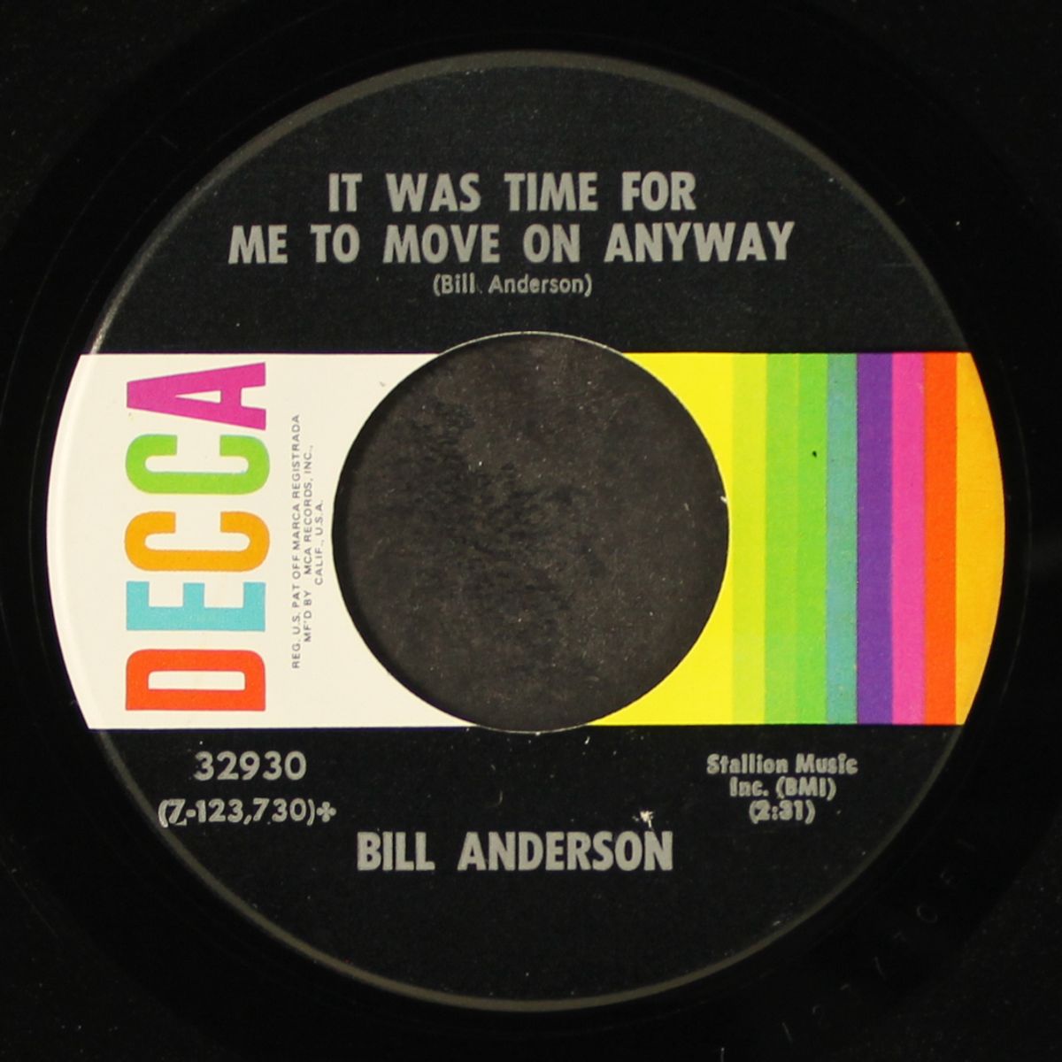 all the lonely women in the world / it was time for me to move on anyway by BILL ANDERSON