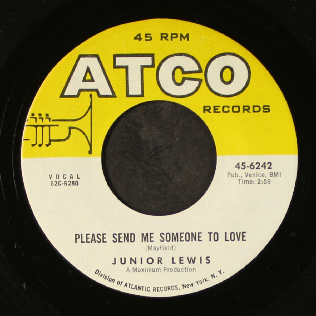 tumbling down / please send me someone to love by JUNIOR LEWIS