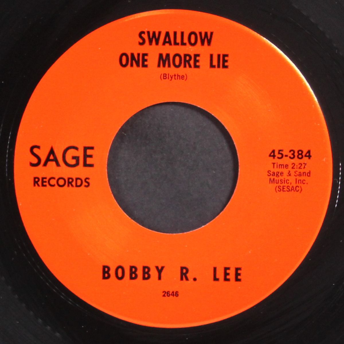 oh-how sweet it is / swallow one more lie by BOBBY R. LEE
