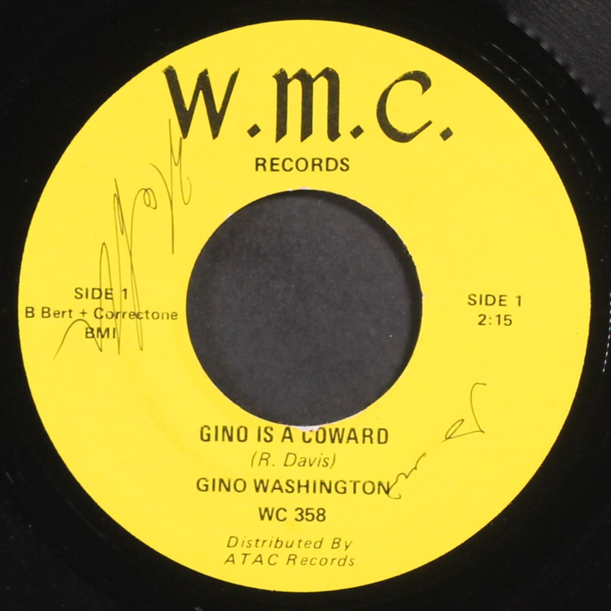 gino is a coward / like my baby by GINO WASHINGTON