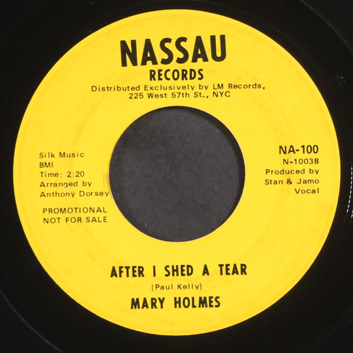 soul brother / after i shed a tear by MARY HOLMES