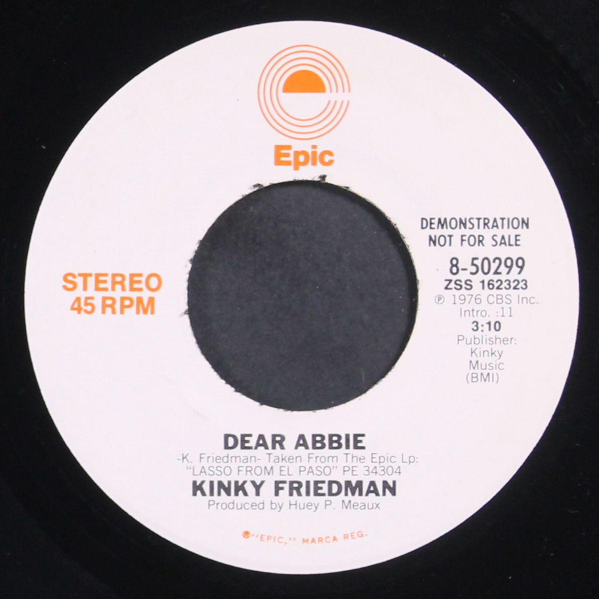 dear abbie / mono by KINKY FRIEDMAN