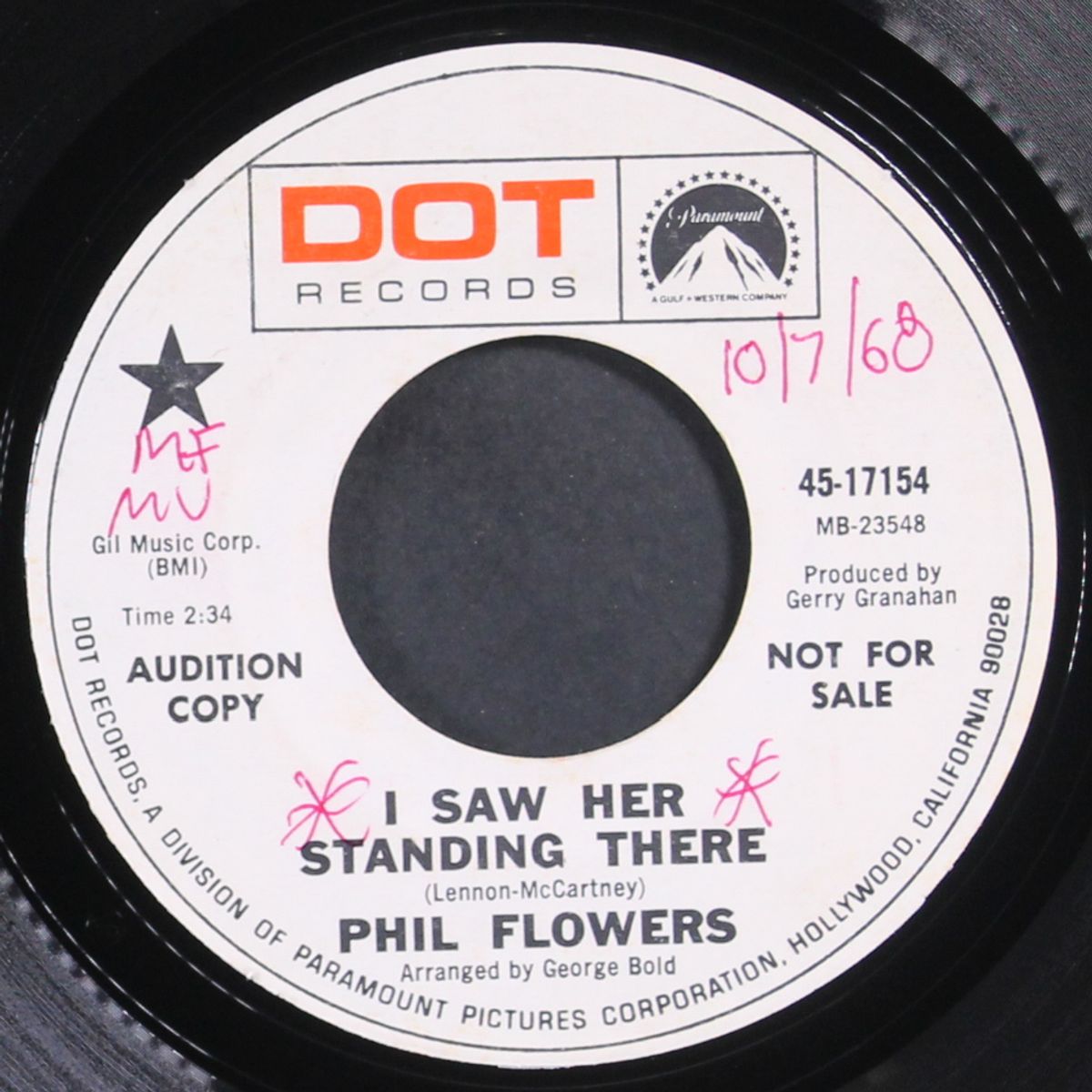 nobody knows / i saw her standing there by PHIL FLOWERS
