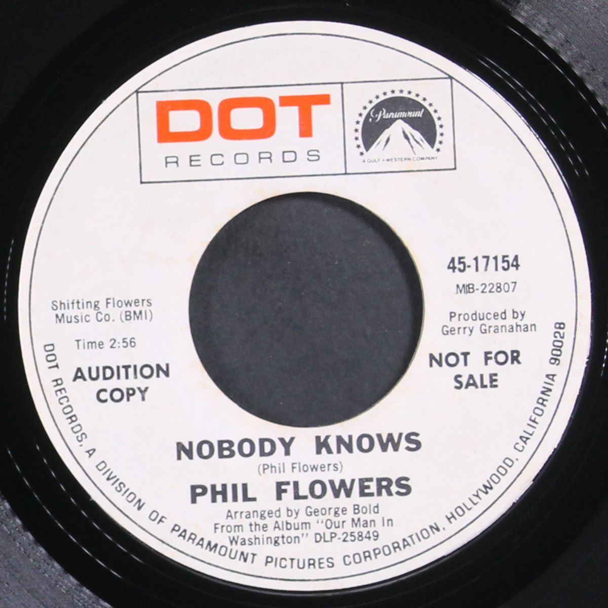nobody knows / i saw her standing there by PHIL FLOWERS