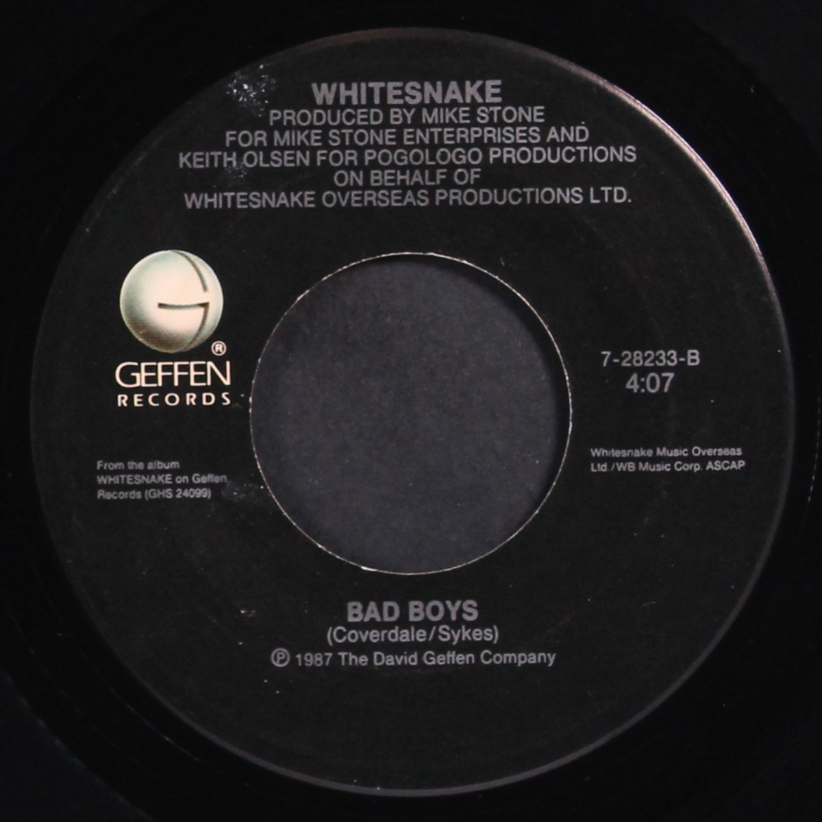 is this love / bad boys by WHITESNAKE