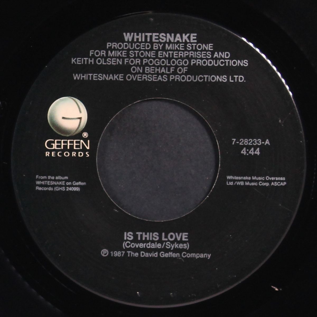 is this love / bad boys by WHITESNAKE