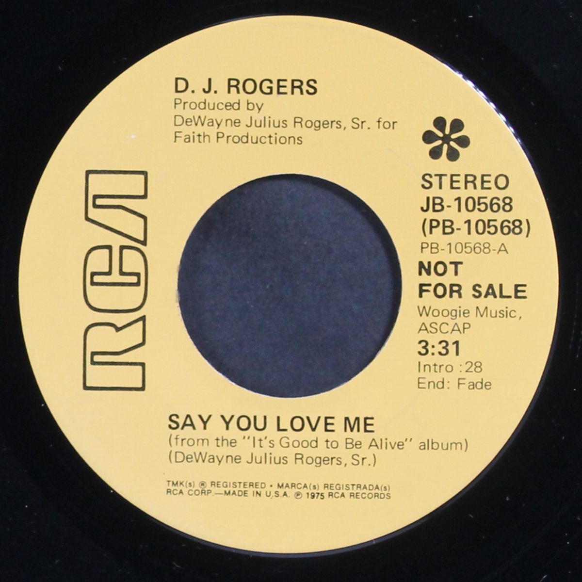think i'll make it anyhow / say you love me by D.J. ROGERS