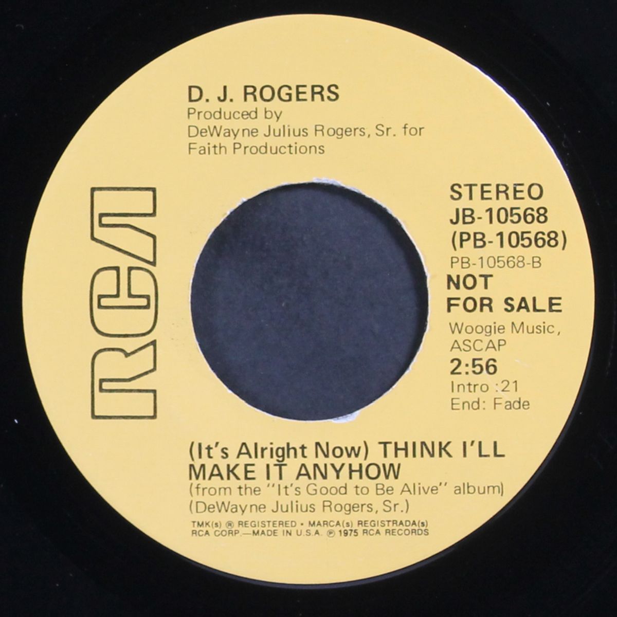 think i'll make it anyhow / say you love me by D.J. ROGERS