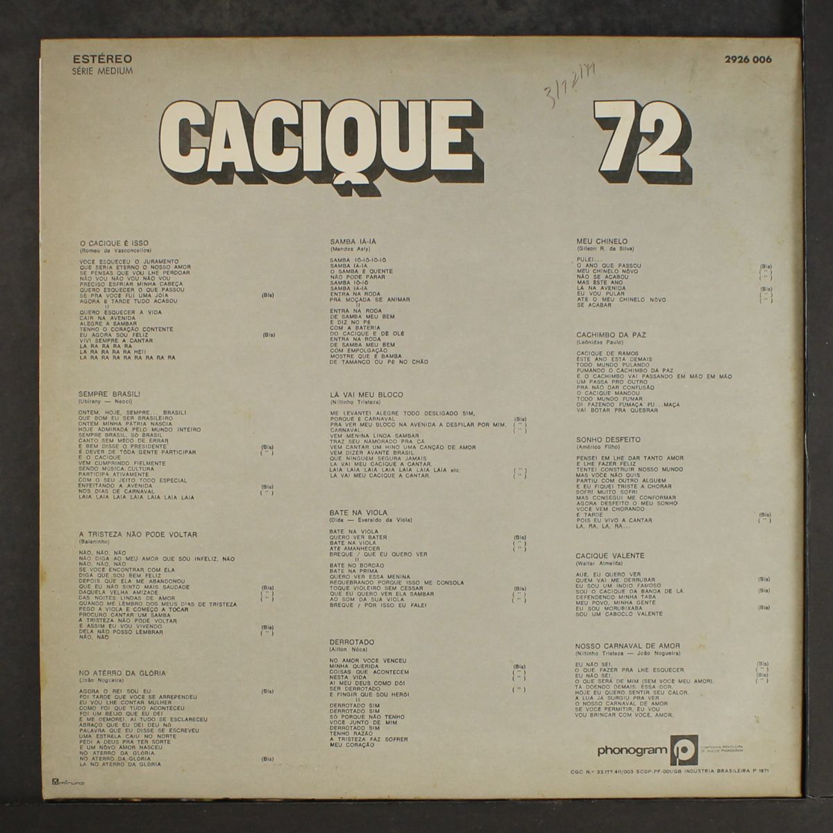 cacique de ramos 72 by VARIOUS