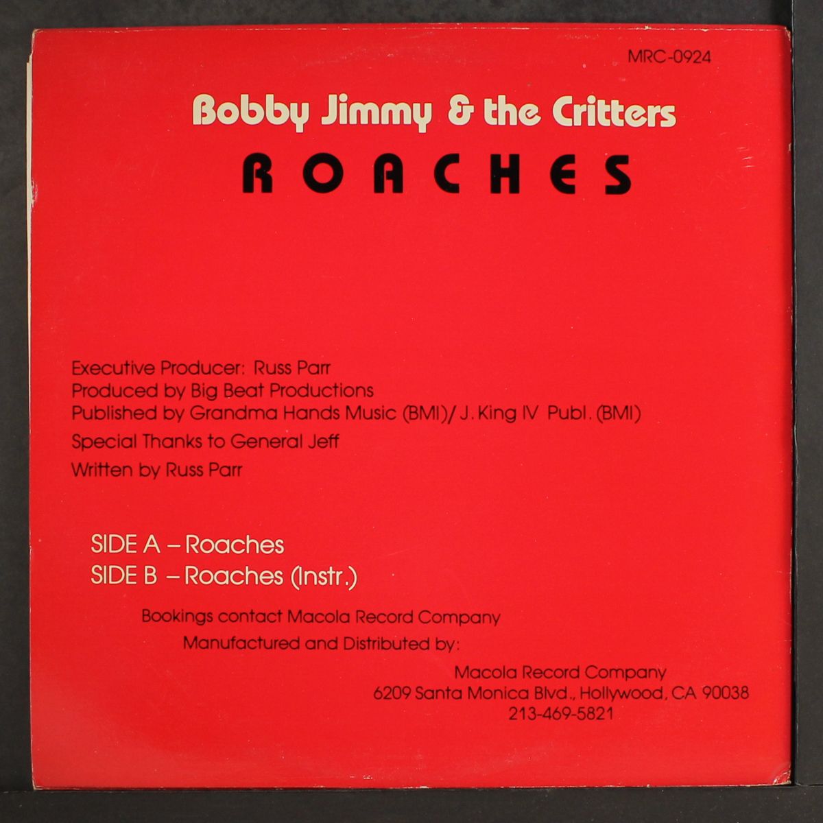roaches / instro by BOBBY JIMMY & CRITTERS