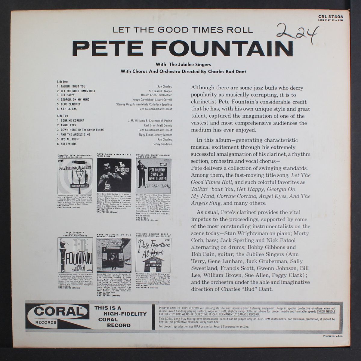 let the good times roll by PETE FOUNTAIN