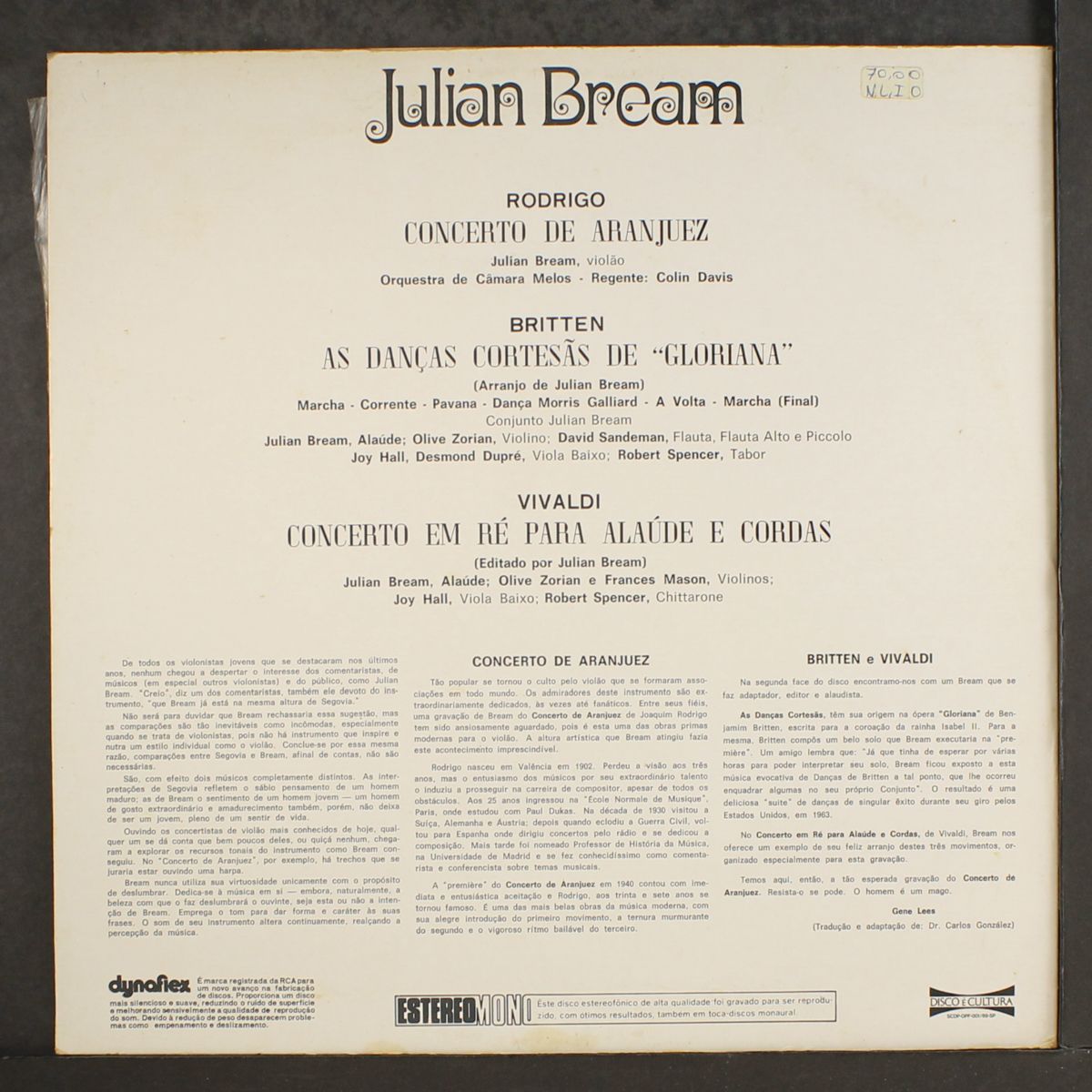 rodrigo, vivaldi & britten by JULIAN BREAM