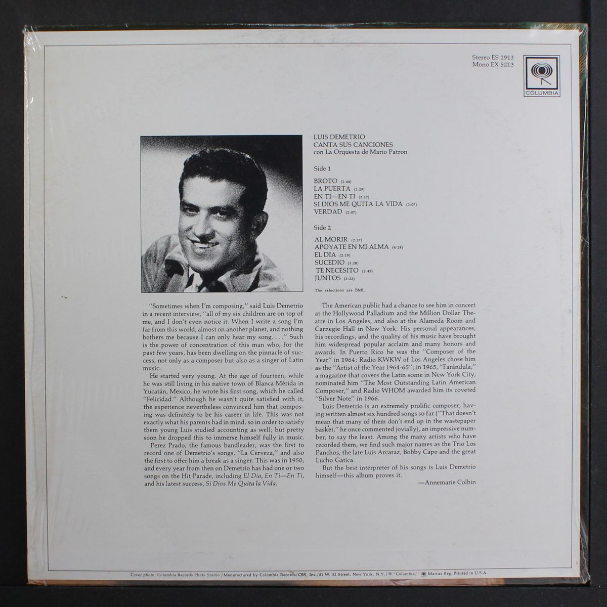 canta sus canciones con la orquestra de mario patron by LUIS DEMETRIO