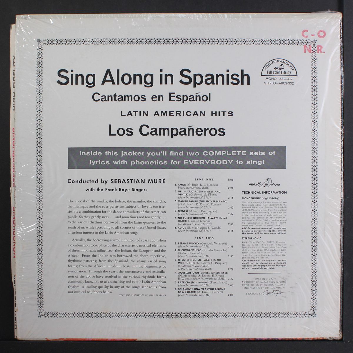 sing along in spanish by LOS CAMPANEROS