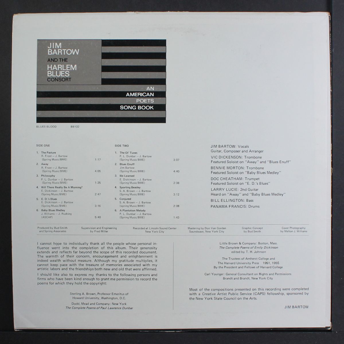 american poets song book by JIM BARTOW