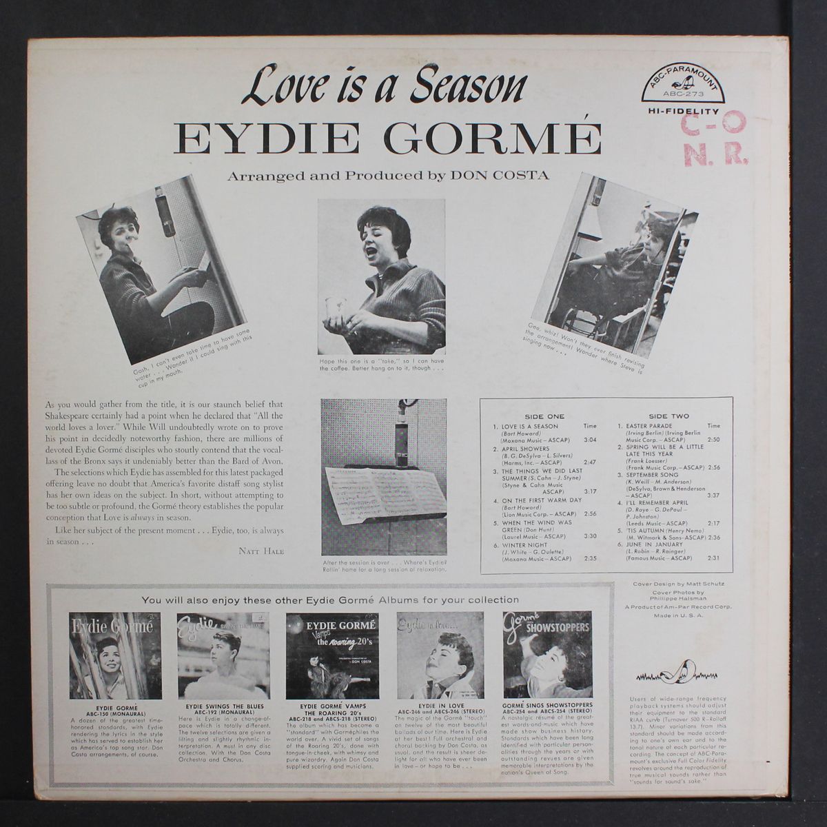 love is a season by EYDIE GORME