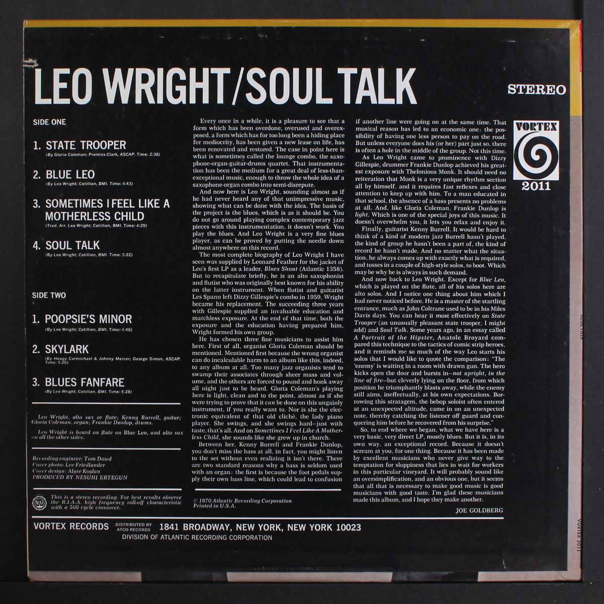 soul talk by LEO WRIGHT