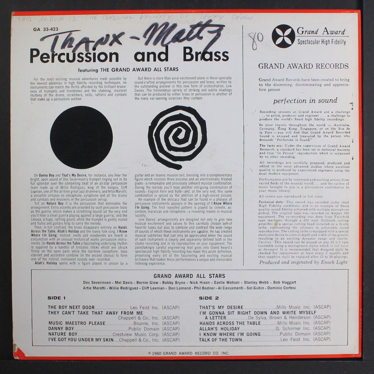 percussion and brass by GRAND AWARD ALL STARS