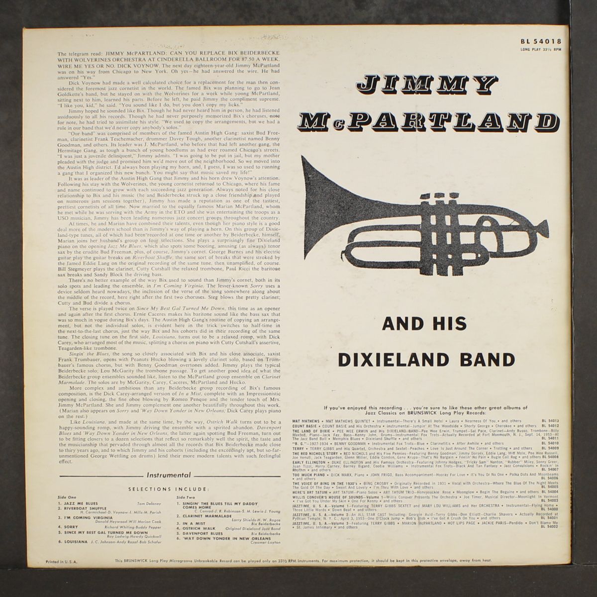 and his dixieland band by JIMMY MCPARTLAND