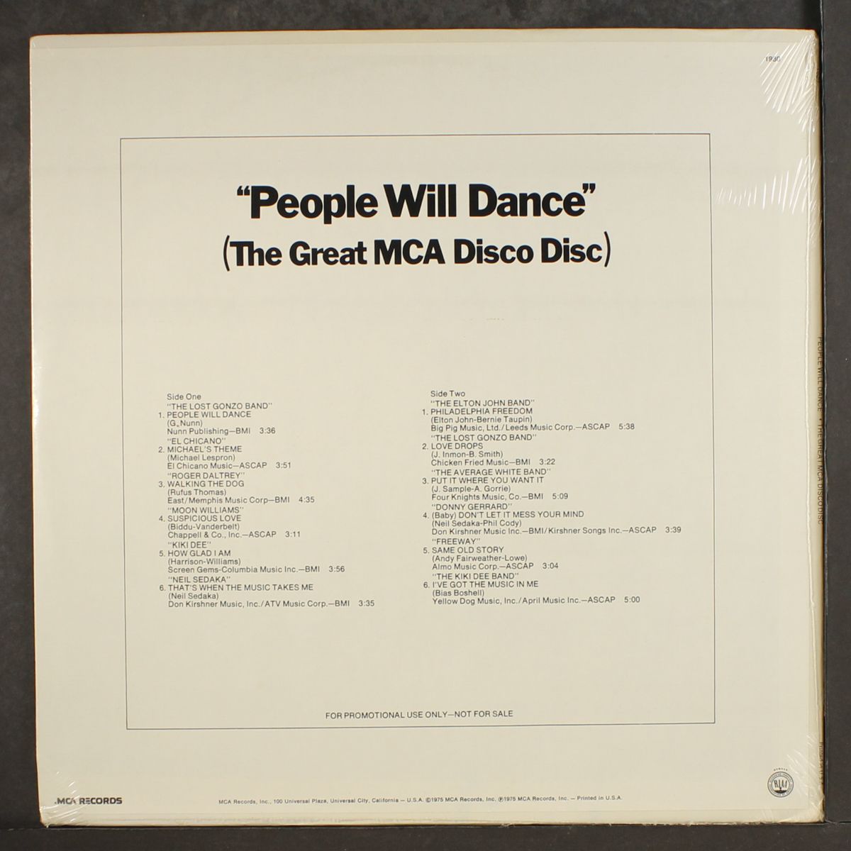 people will dance - the great mca disco disc by VARIOUS