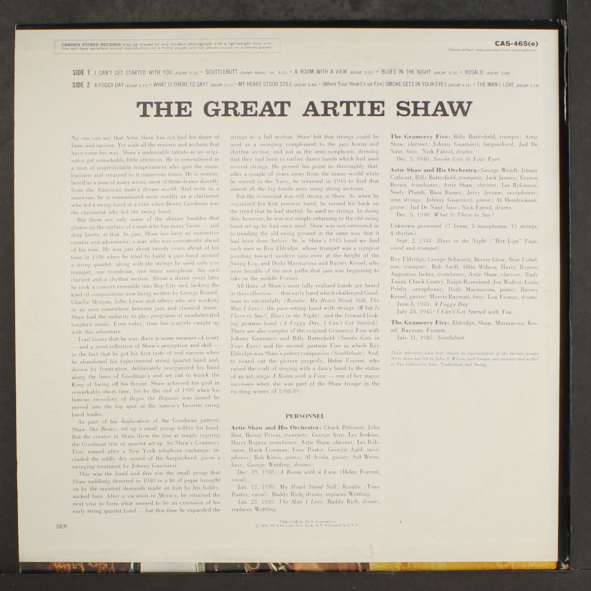 the great by ARTIE SHAW
