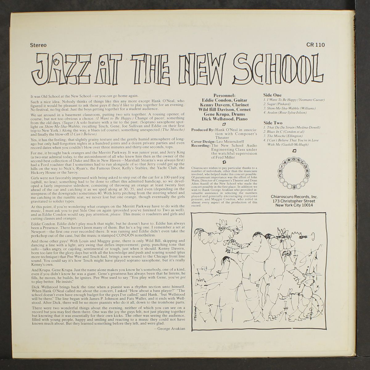 jazz at the new school by EDDIE CONDON, WILD BILL DAVISON ETC