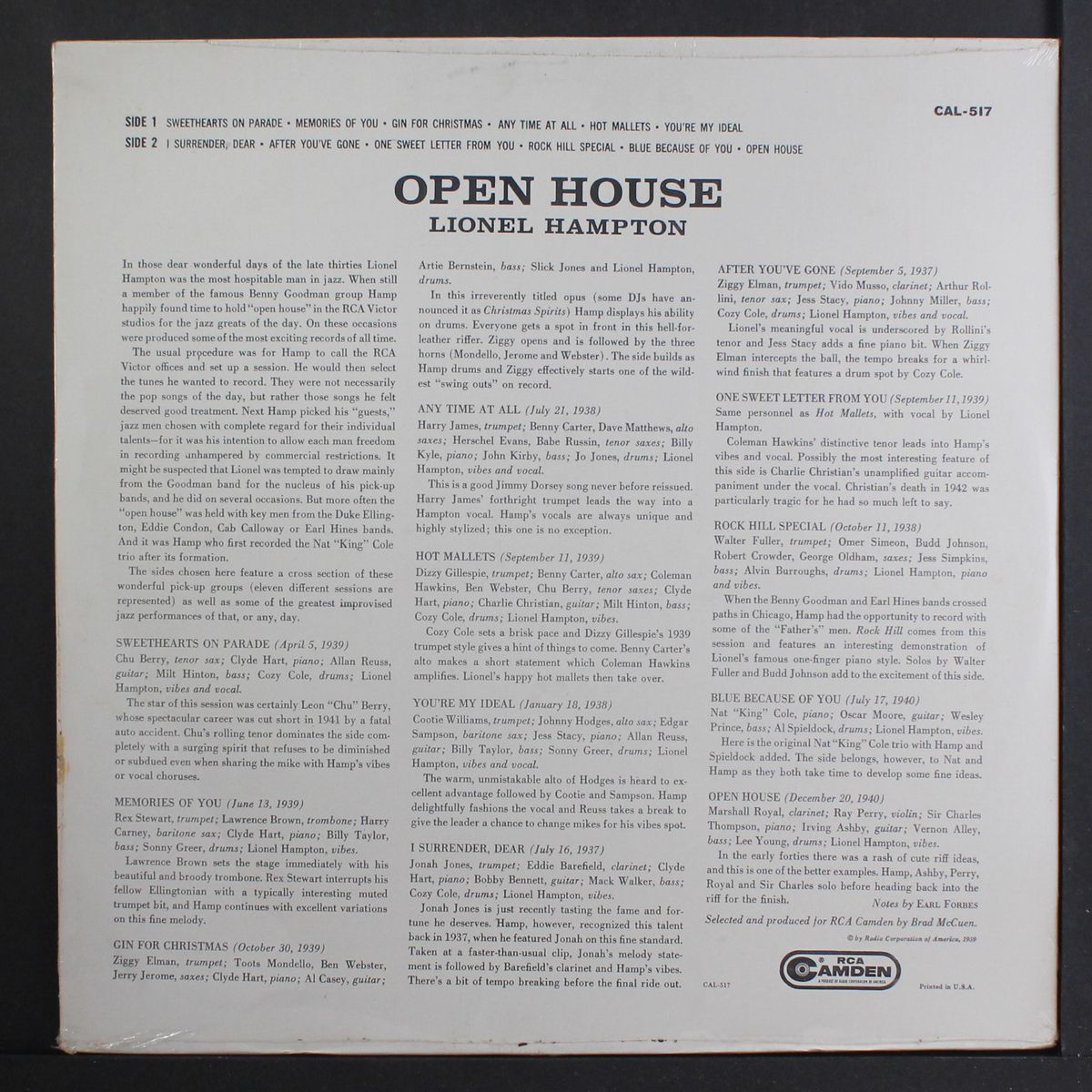 open house by LIONEL HAMPTON