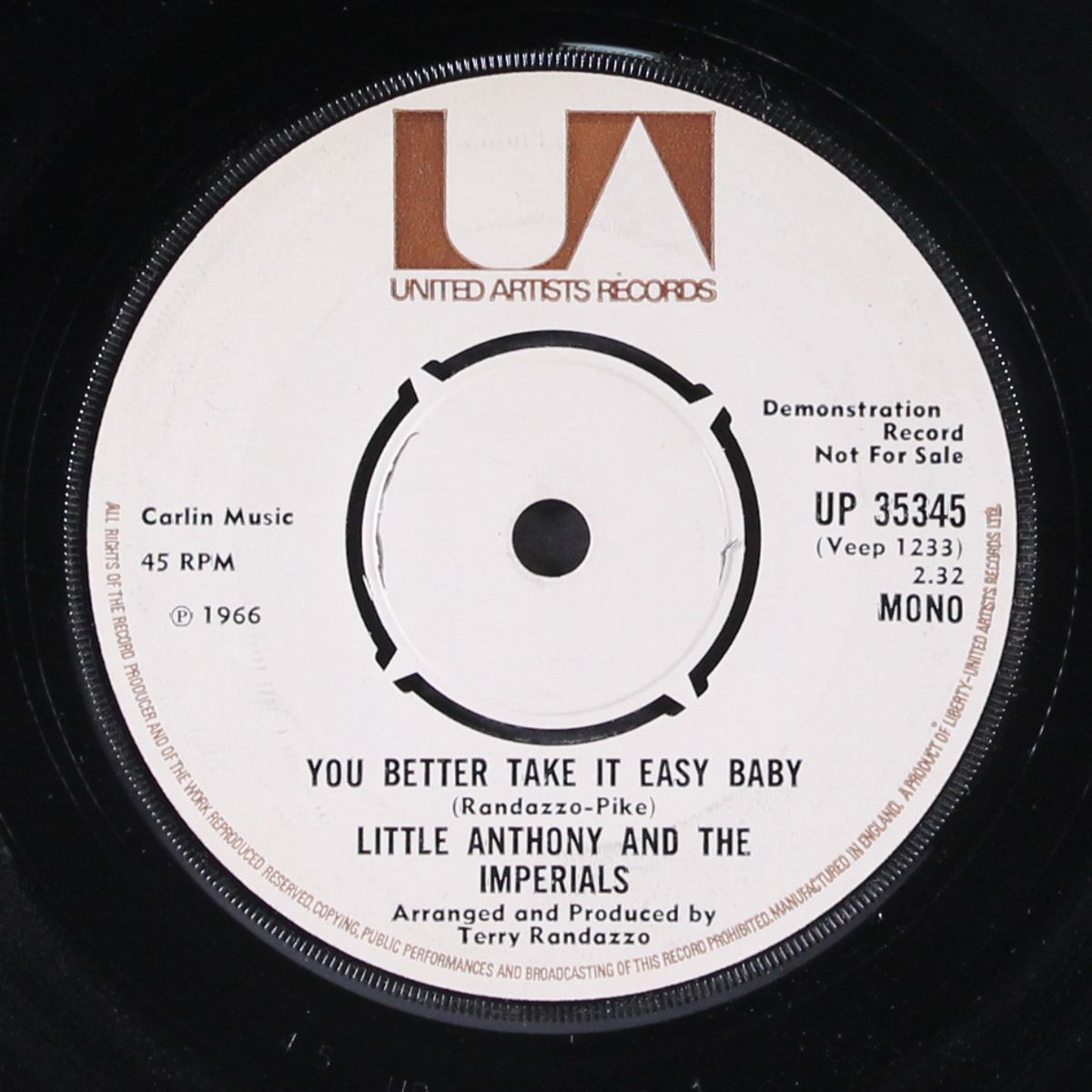 gonna fix you good / you better take it easy baby by LITTLE ANTHONY & IMPERIALS