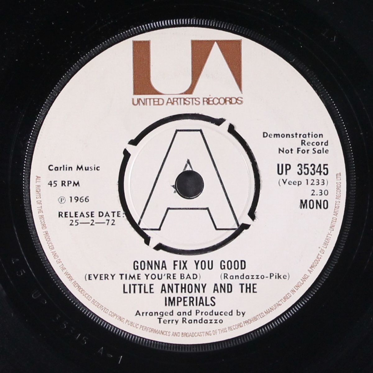 gonna fix you good / you better take it easy baby by LITTLE ANTHONY & IMPERIALS