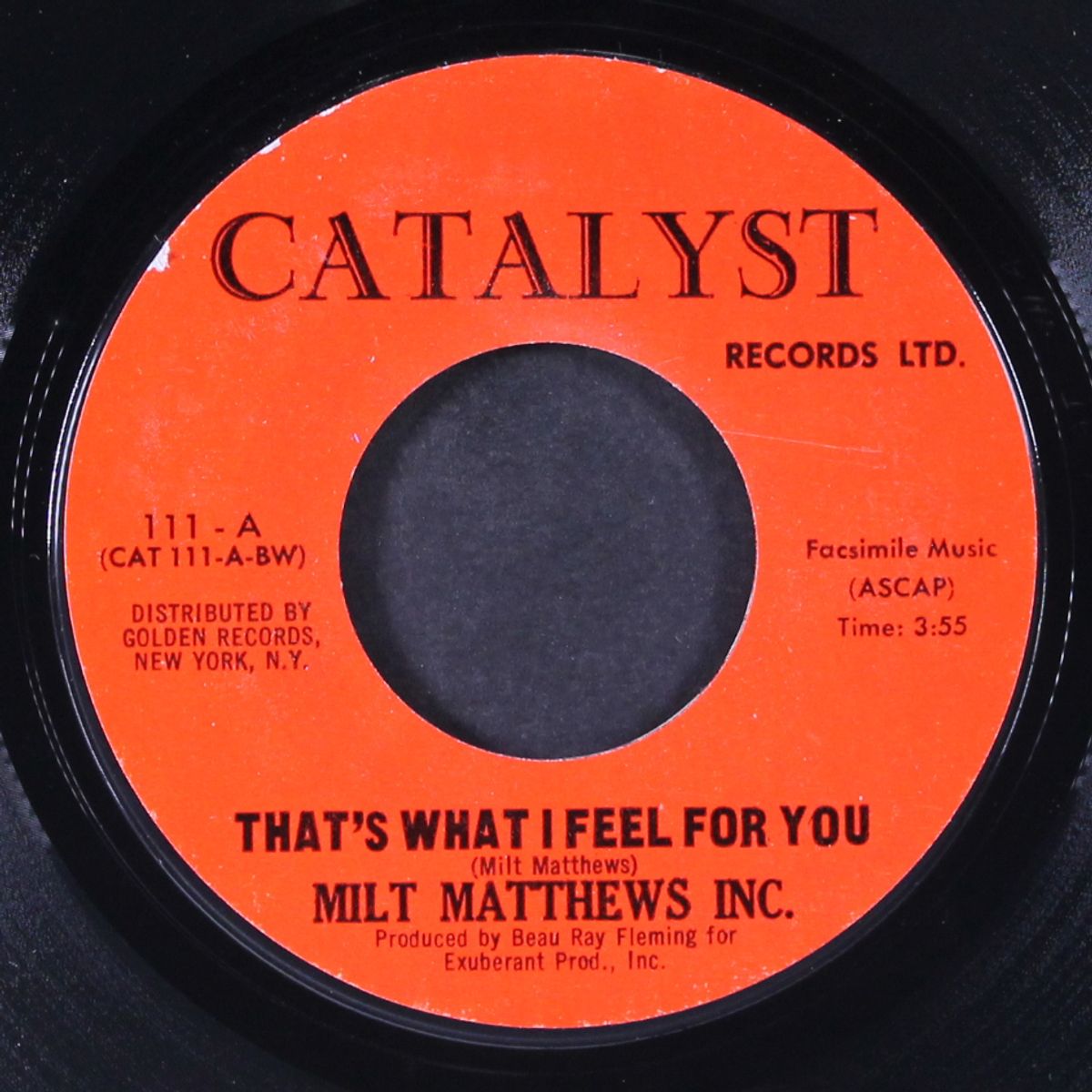 that's what i feel for you / just one look by MILT MATTHEWS