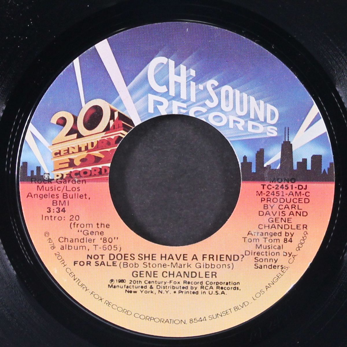 does she have a friend / mono by GENE CHANDLER
