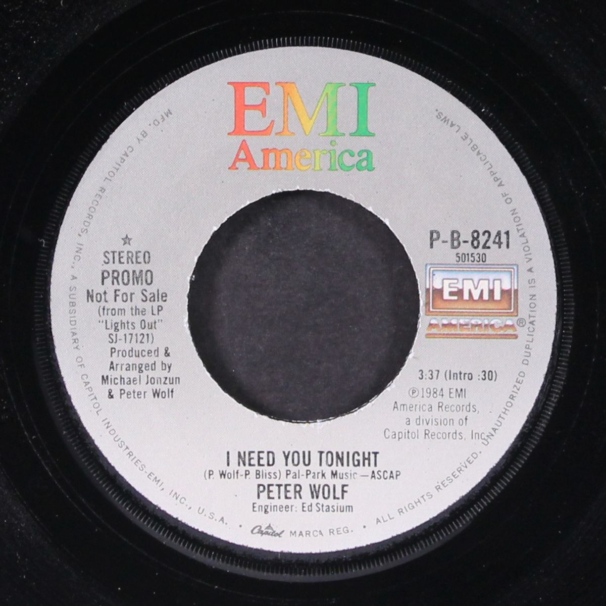 i need you tonight / same by PETER WOLF