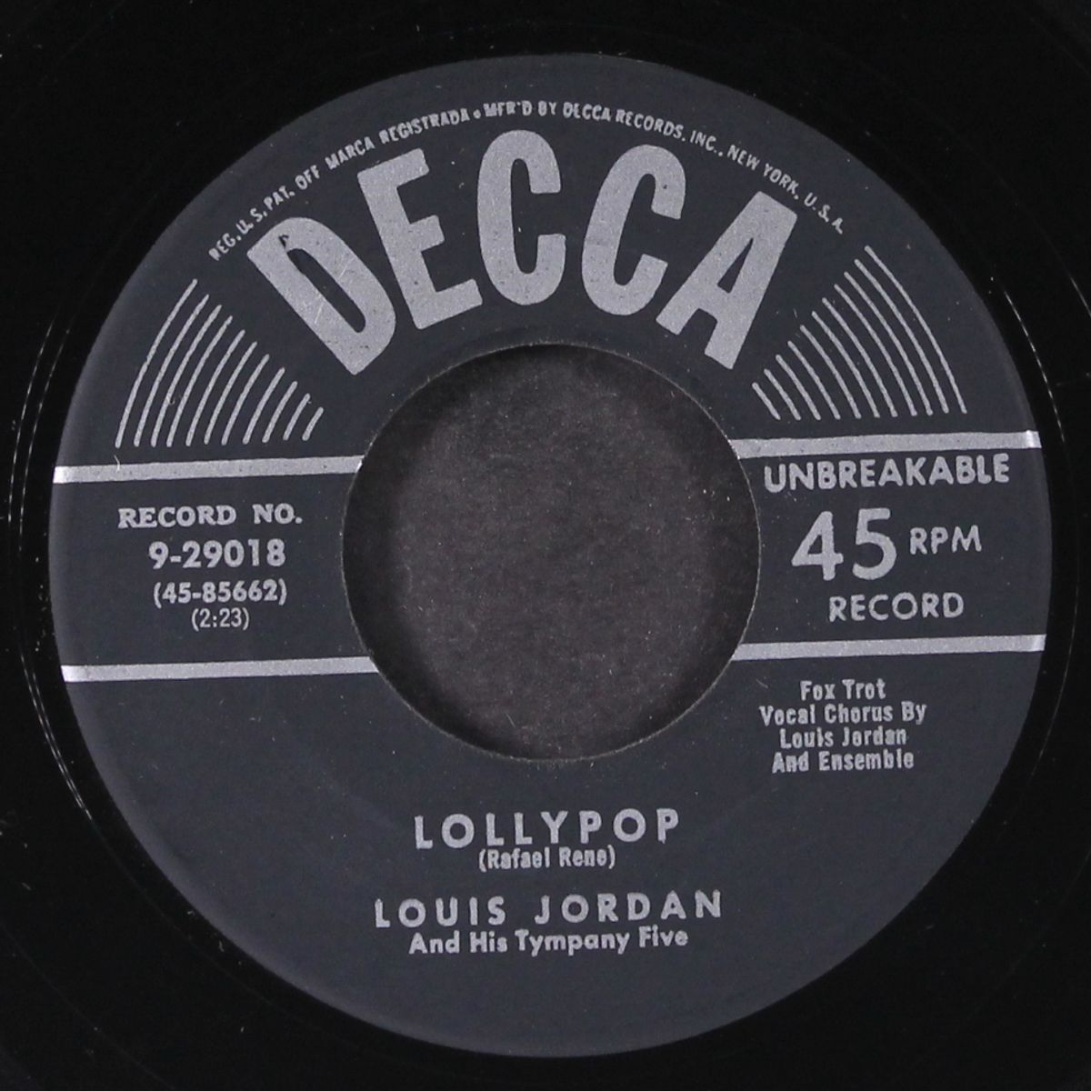 lollypop / nobody knows you by LOUIS JORDAN