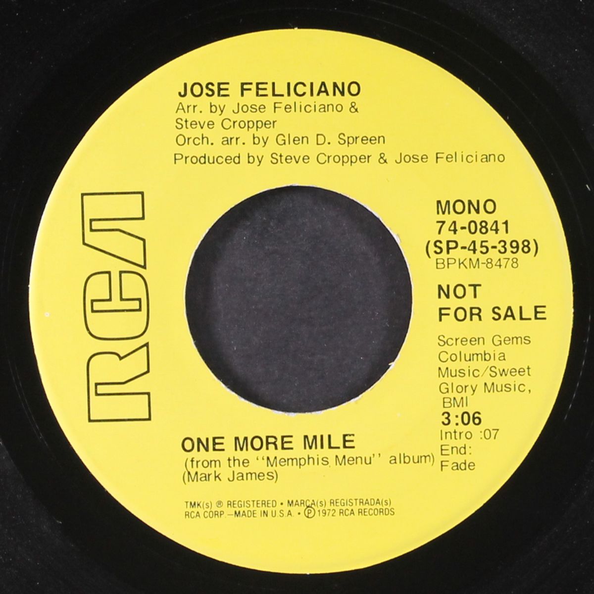 one more mile / mono by JOSE FELICIANO