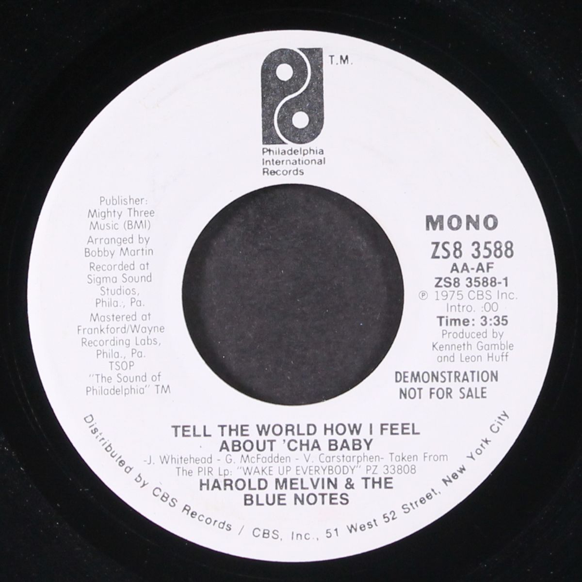 tell the world how i feel about cha / mono by HAROLD MELVIN & BLUE NOTES