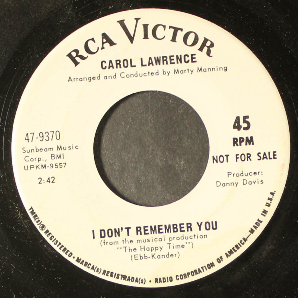 no more waiting / i don't remember you by CAROL LAWRENCE
