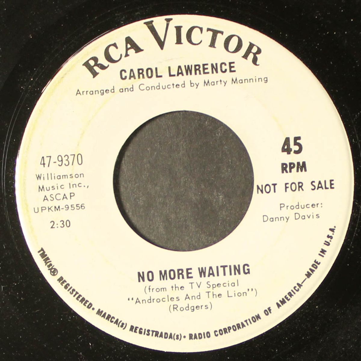 no more waiting / i don't remember you by CAROL LAWRENCE
