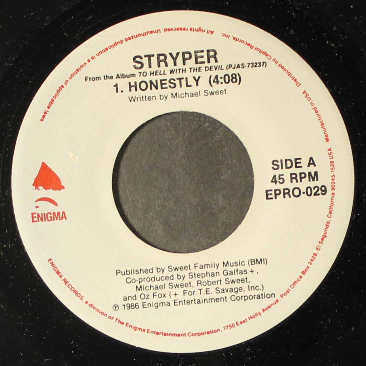 honestly by STRYPER