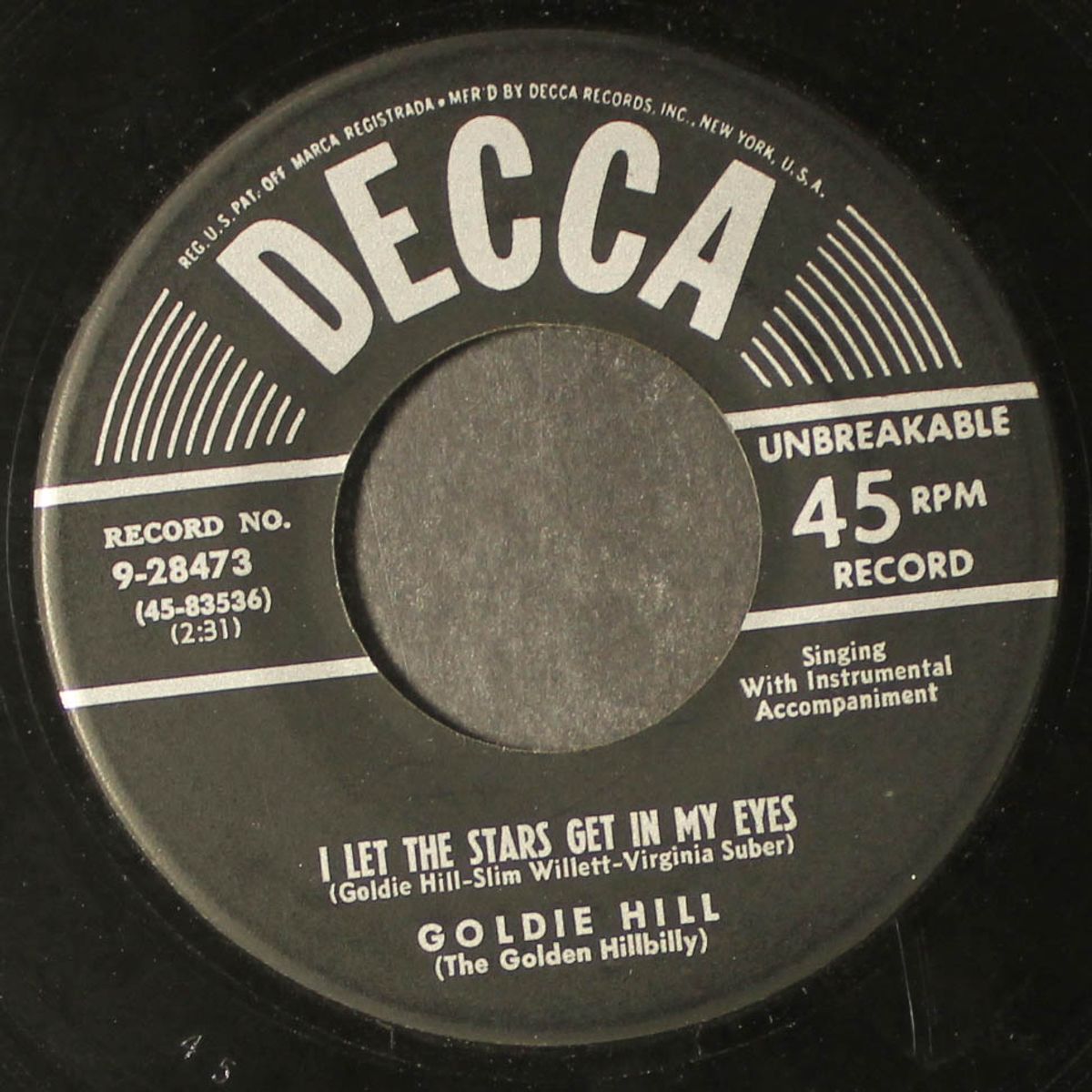 i let the stars get in my eyes / waiting for a letter by GOLDIE HILL