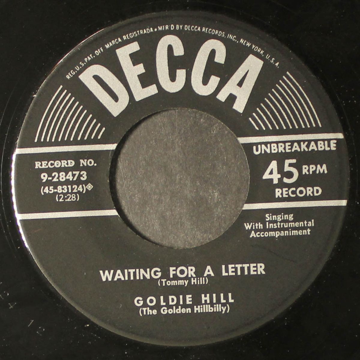 i let the stars get in my eyes / waiting for a letter by GOLDIE HILL