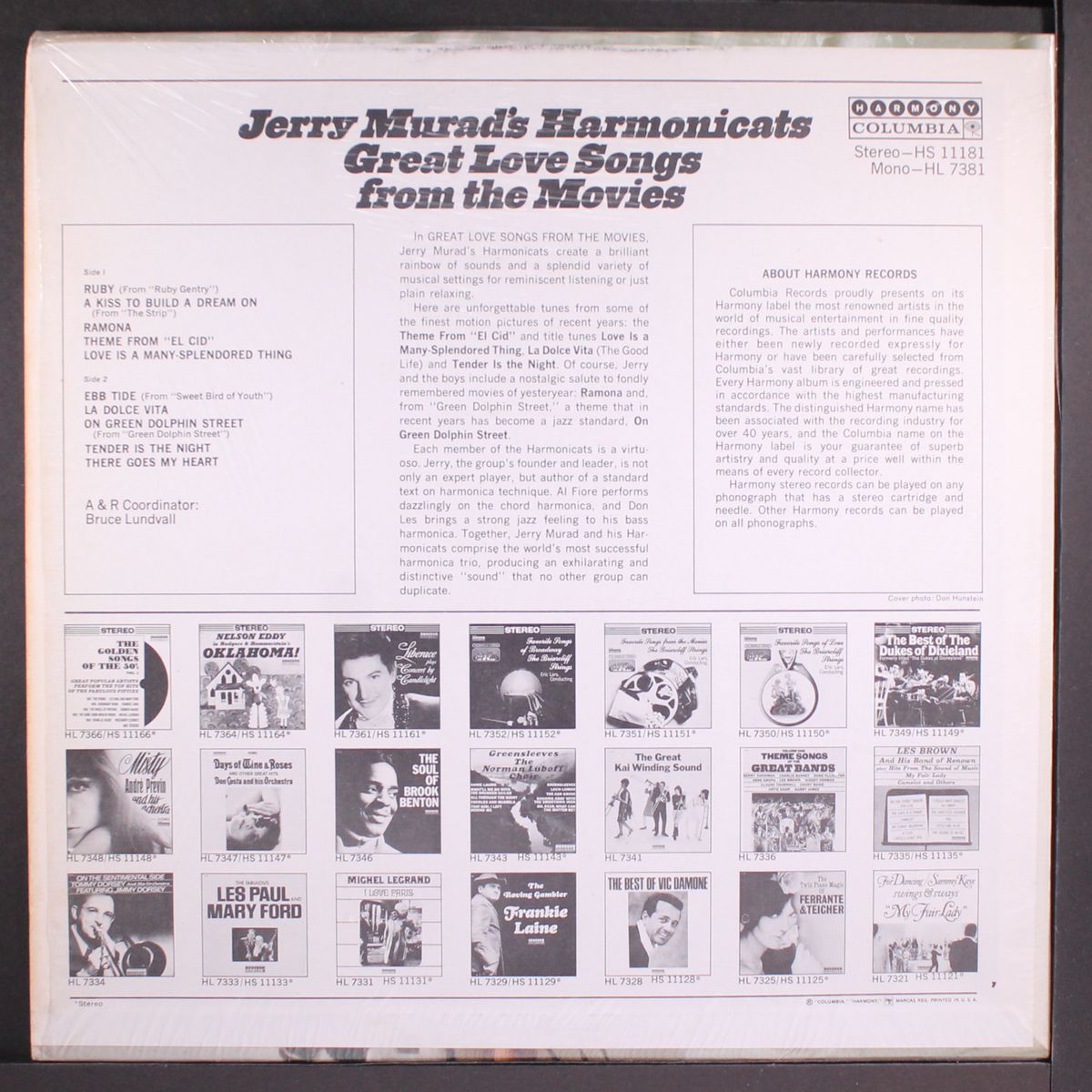 great love songs from the movies by JERRY MURAD'S HARMONICATS