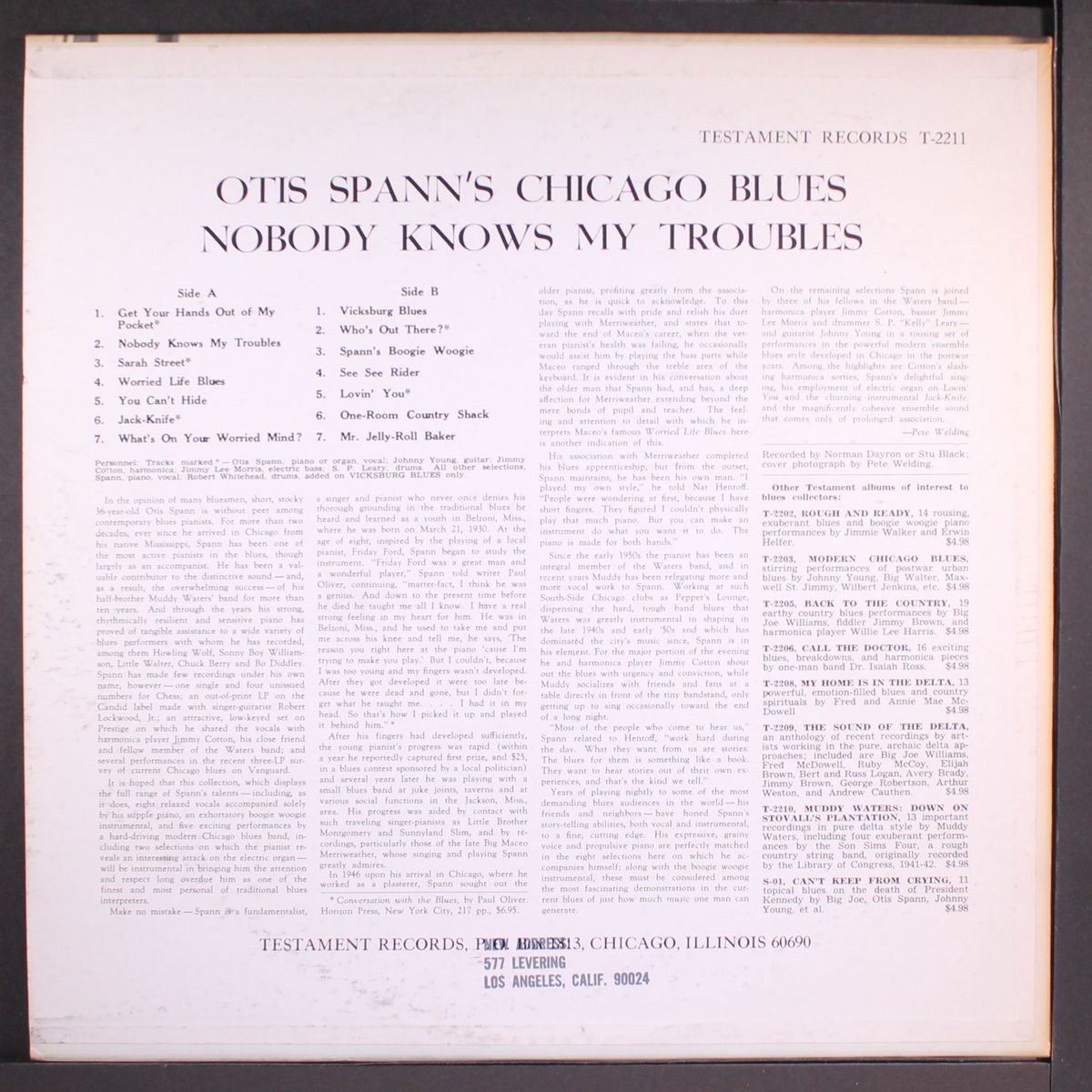 nobody knows my troubles by OTIS SPANN