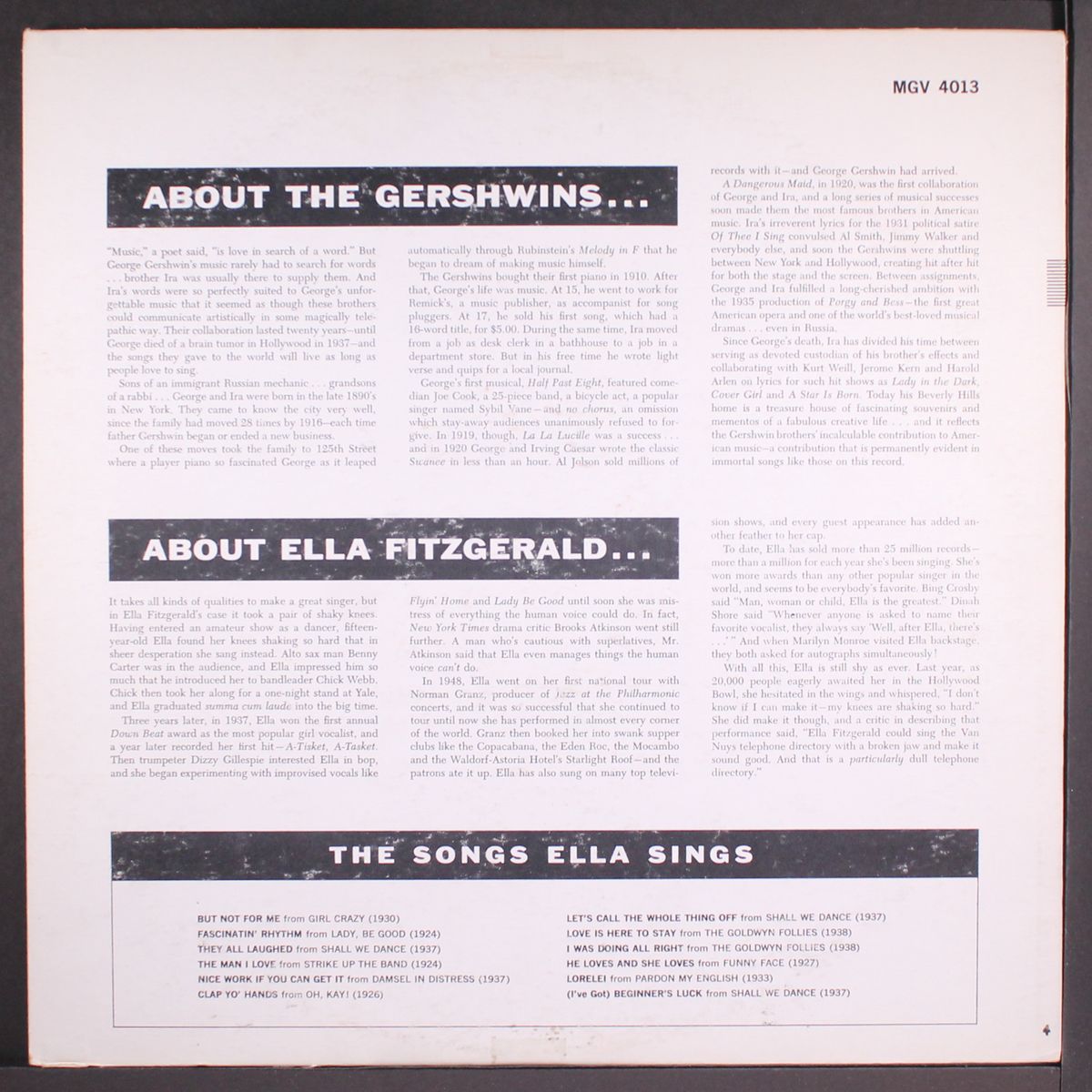 sings the gershwin song book, vol. 1 by ELLA FITZGERALD