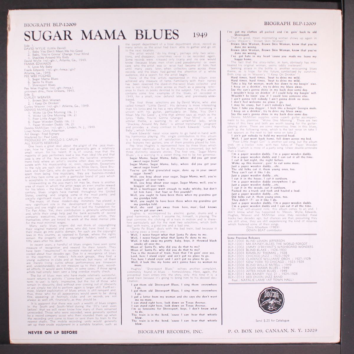 sugar mama blues by VARIOUS
