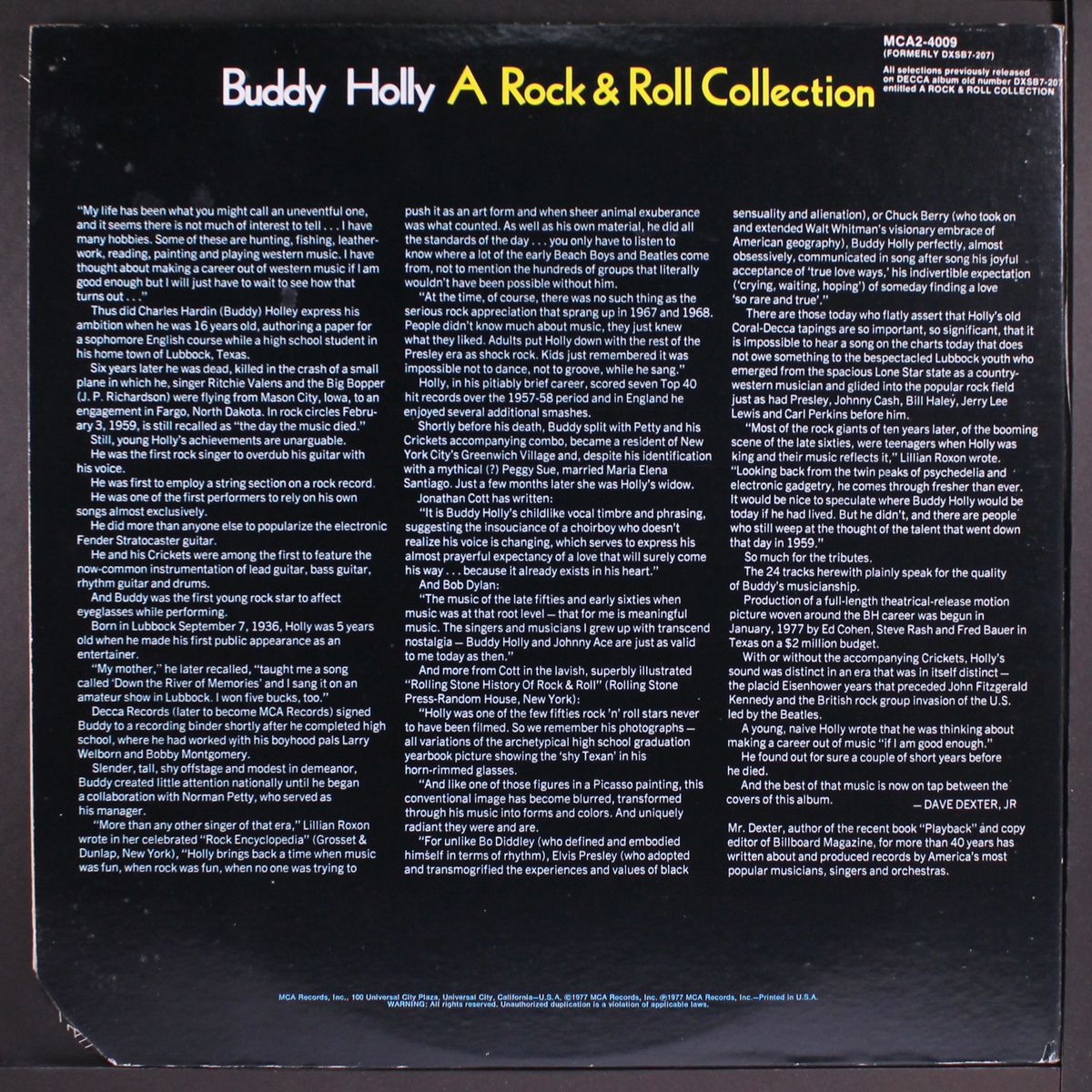 a rock & roll collection by BUDDY HOLLY