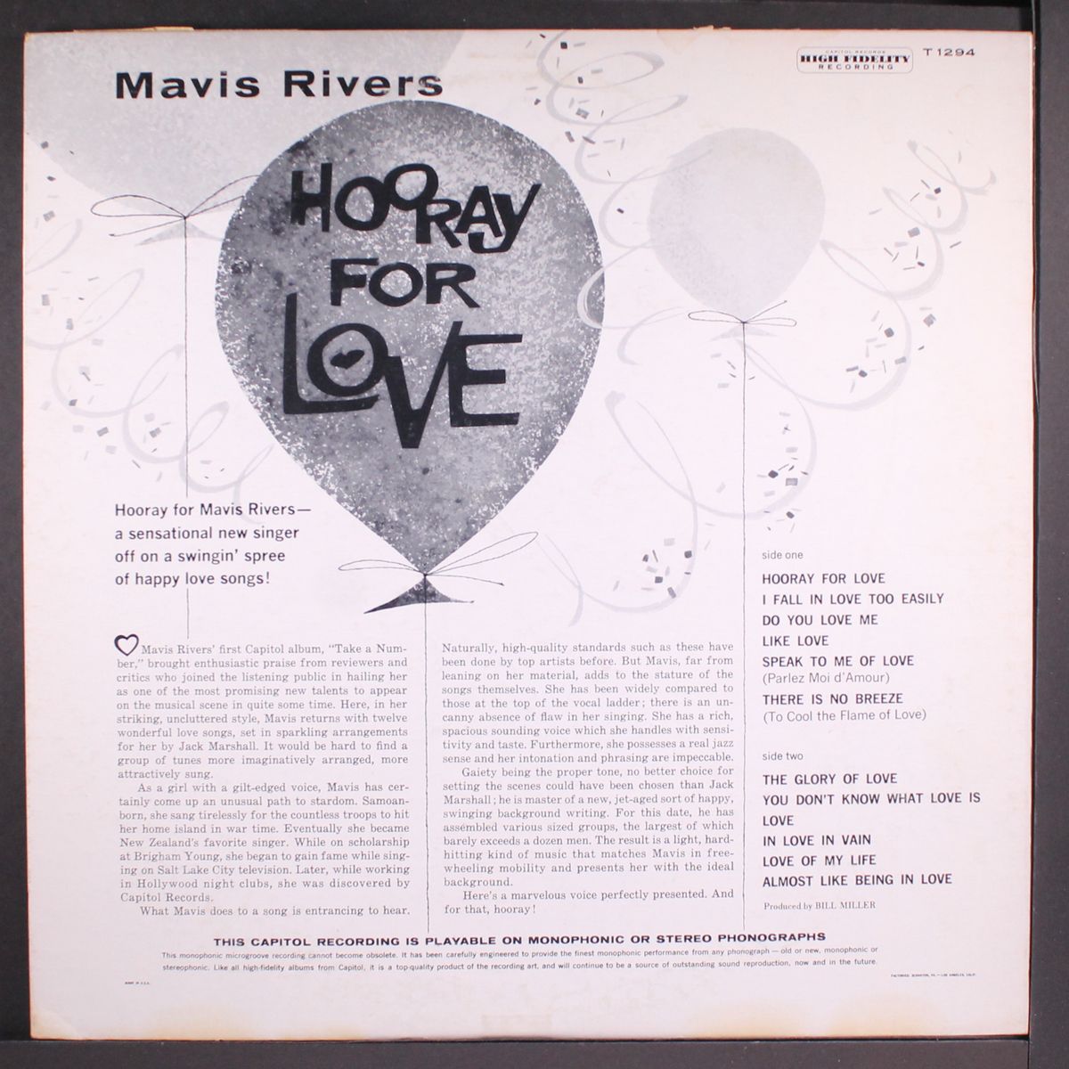 hooray for love by MAVIS RIVERS