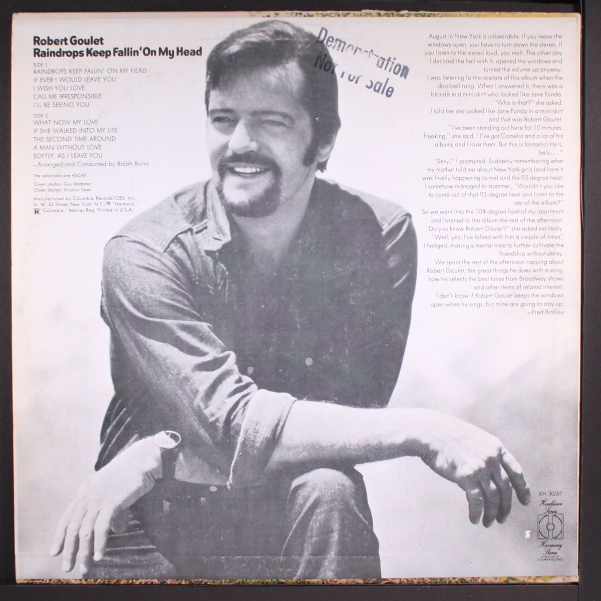 raindrops keep fallin' on my head by ROBERT GOULET